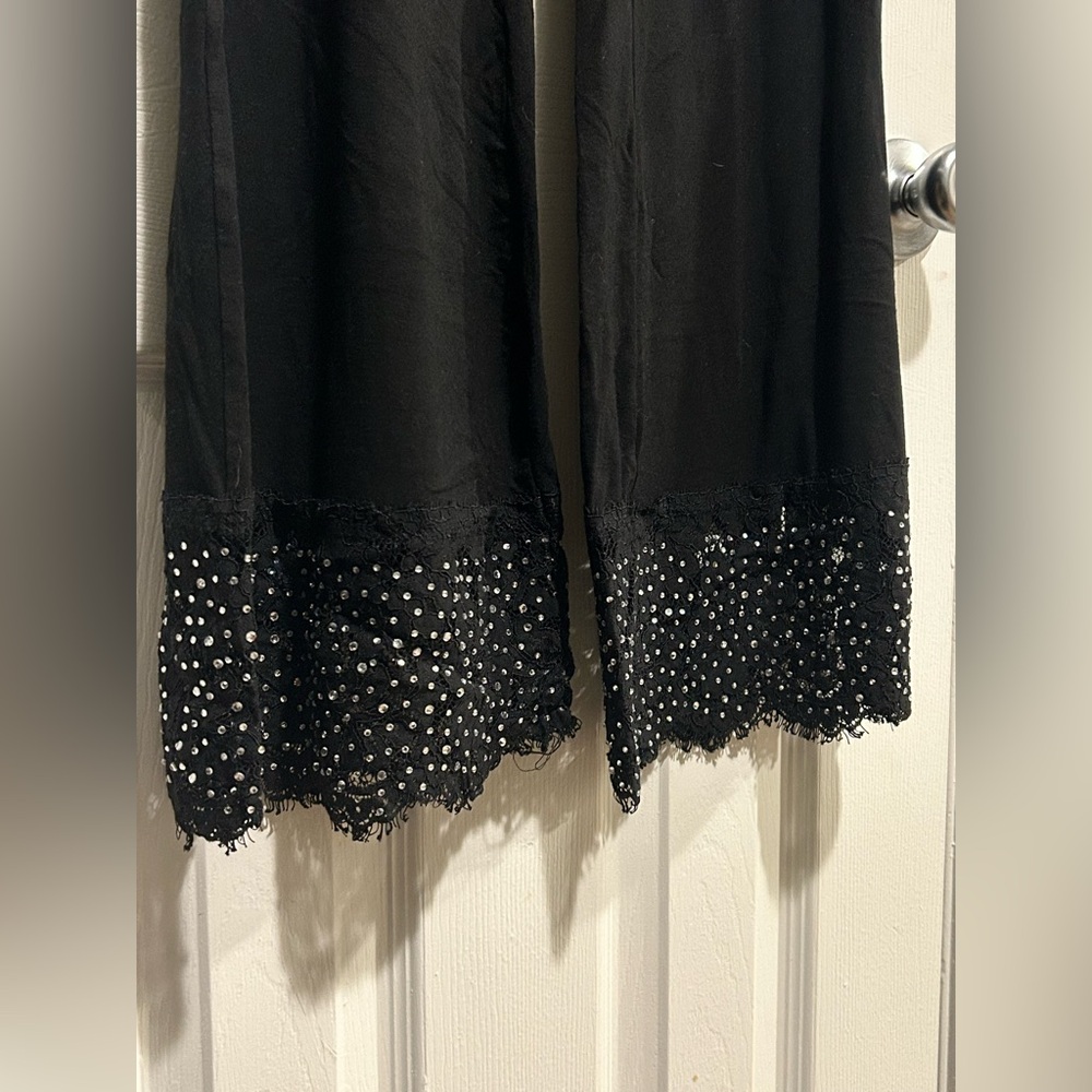 Vocal Black Wide Leg Yoga Pants - Picture 2 of 6